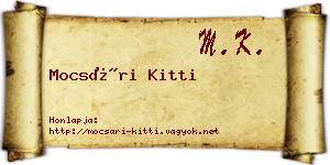 Mocsári Kitti névjegykártya