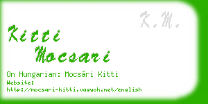 kitti mocsari business card